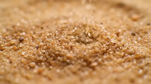 Brown sugar texture with pouring sugar.