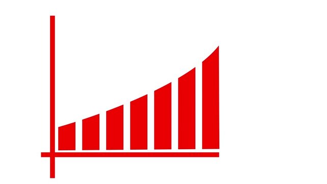 business concept. Arrow rising on graph sale symbols. growing up.business graph chart ground white background.