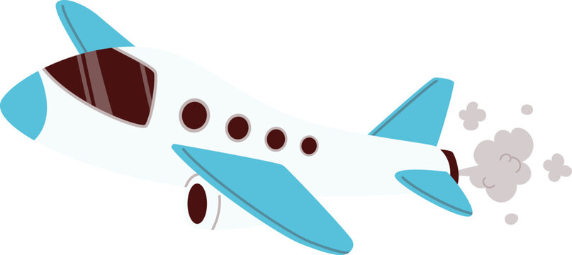 Mudik Lebaran Illustration with Airplane Travel Journey