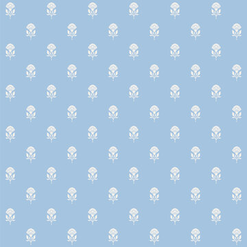 Minimalist Spaced Tiny Floral Motif Design