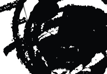 Obraz premium Abstract black and white grunge circle texture overlay. rough ink stain element for creative graphic design