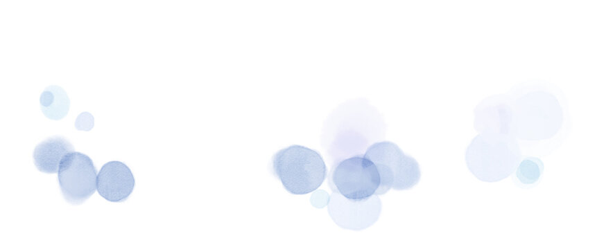 青や薄紫、水色の滲んだグラデーション水彩テクスチャのふんわり泡のようなラインあしらい素材