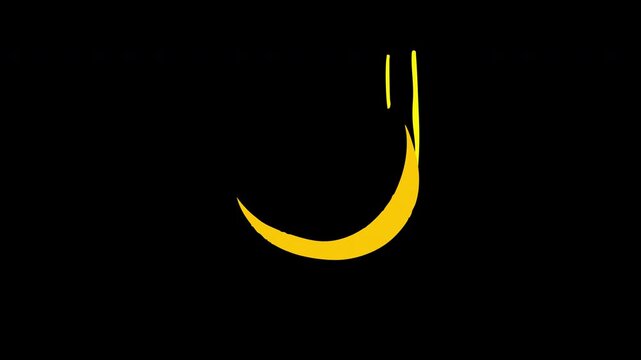 Mosque continuous and moon loop Animation video transparent background with alpha channel