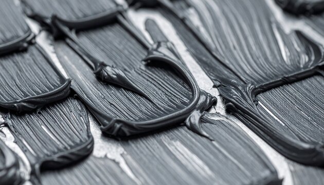 Abstract Thick Grey Paint Strokes Texture