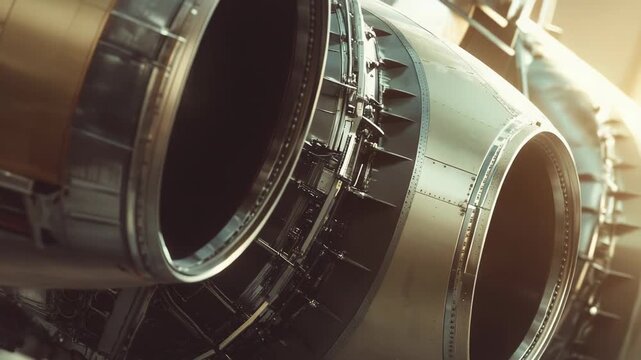 Aerospace engineering showcasing complex turbine blades and internal mechanics of an advanced jet engine, reflecting the precision and power behind flight technology and aviation industry