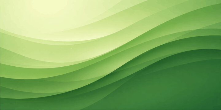 Dynamic abstract green waves create a bright motion pattern with light curves and energy lines for a modern nature wallpaper design backdrop