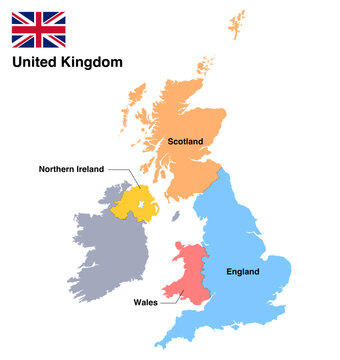 Uk map united kingdom great britain vector