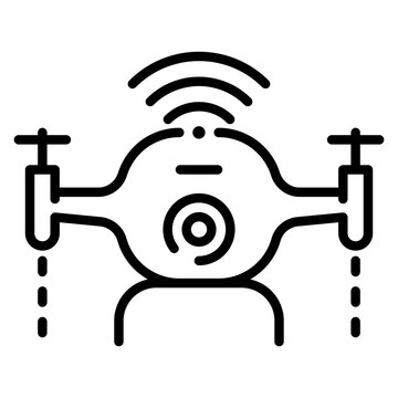 Air Drone Line Icon