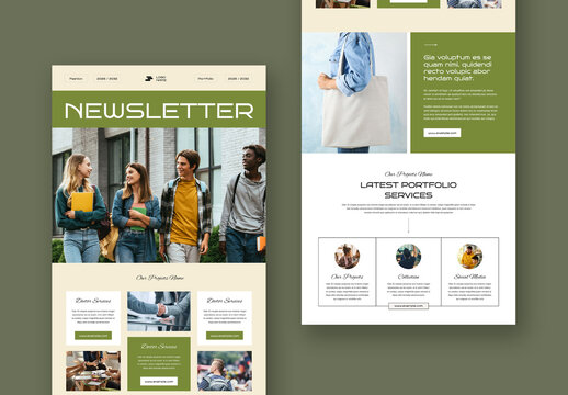 Interior Clean Newsletter Design Layout