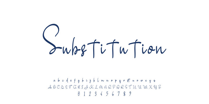 Handwrite signature font Calligraphy Logotype Script Brush Font Type Font lettering handwritten.