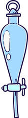 Fototapeta premium Separatory Funnel Laboratory Glassware for Liquid Separation Experiments