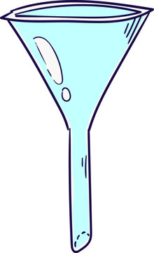 Laboratory Funnel Glassware Tool for Pouring Liquids in Experiments
