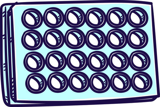 Twenty Four Well Plate Laboratory Sample Tray for Testing
