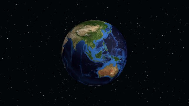 Animated Zoom from Space to Zhengzhou City in Henan China
