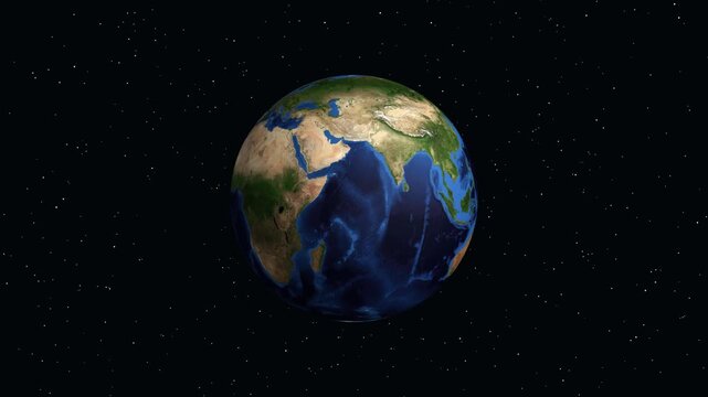 Digital Animation Zooming into Masvingo Zimbabwe on a Rotating Earth Globe