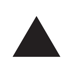 Fototapeta premium Black triangle silhouette vector illustration on white background