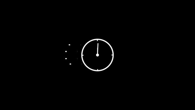 Simple clock icon animation.Abstract very nice new analog clock icon animation.with 4k video animation.