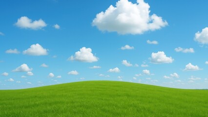 Obraz premium Serene green hill under sky wallpaper