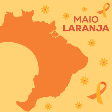 flat design illustration for campaign maio laranja