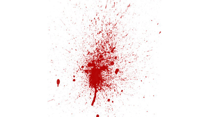 Red blood splash isolated on transparent background design element. © Creative Png