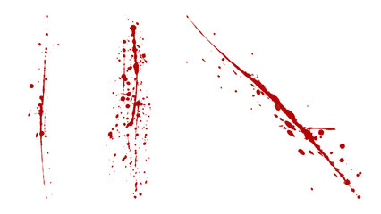 Diagonal blood spray and long vertical red splatter on alpha channel.