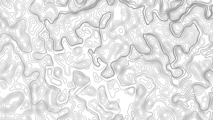 Fototapeta premium Abstract design with seamless pattern with lines topographic map. geographic mountain relief. the white on black contours topography stylized height of the lines