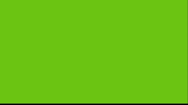 A video showcasing a white semicolon symbol on a vibrant green background in a motion graphics video.