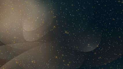 Abstract Celestial Swirls with Sparkle Stars Gradient Deep Space Background for Cosmic and Fantasy Themes © MDSAIFUL