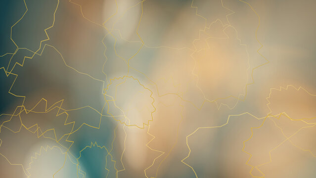 Abstract Golden Lightning Bolt Pattern Background Soft Blurry Bokeh Lights Energetic Dynamic Motion Textured Backdrop for Creative Projects Powerful Electrical Discharge Effect