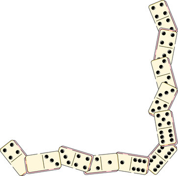 Dominoes Game Corner Frame Arrangement
