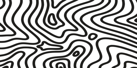 Obraz premium An abstract black and white background featuring a seamless pattern of thick, wavy, organic lines that flow and intertwine, creating a dynamic and modern visual texture.