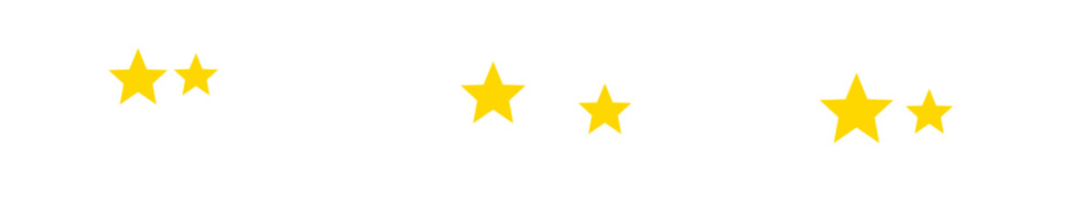 Obraz premium Yellow star pair horizontal arrangement