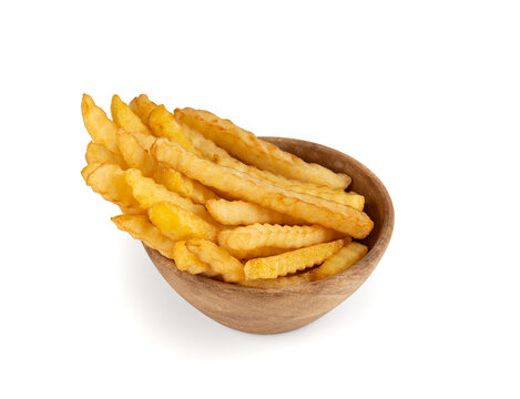 Potatoes fried in oil, homemade french fries