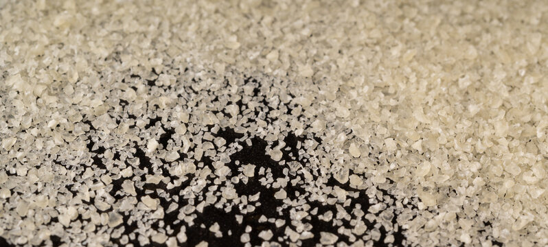 Gelatin powder macro texture
