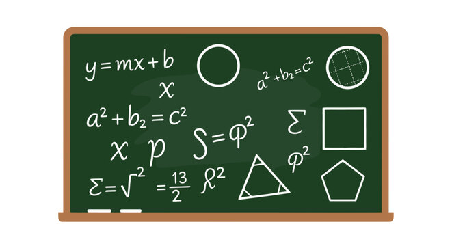 Blackboard with math equations.
