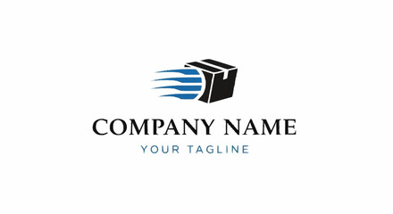 Obraz premium Company logo template with cube design.