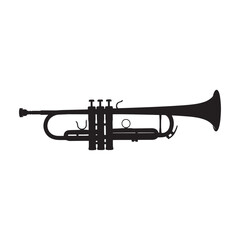 Naklejka premium trumpet isolated on white background
