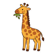 Obraz premium giraffe cartoon illustration