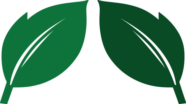 Hojas verdes minimalistas en formato vectorial, iconos de follaje natural para logotipos ecol&oacute;gicos, ilustraci&oacute;n bot&aacute;nica simple