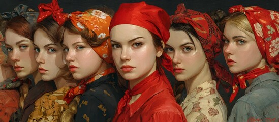 Obraz premium group of diverse women. International Women's Day concept