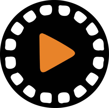 video play button circular media icon
