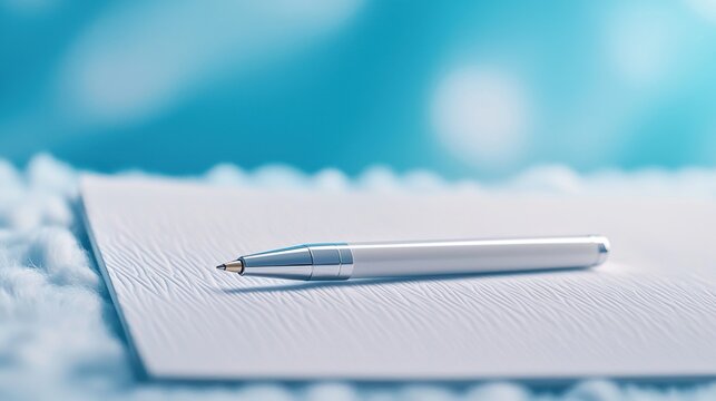 White pen on a clean notepad, ready for jotting down important notes and thoughts.