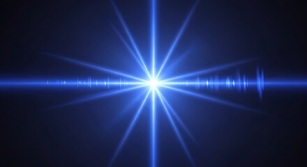 Obraz premium Blue Light Starburst Effect