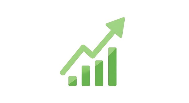 Green arrow graph icon representing growth and success