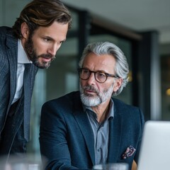 professionals wearing collaborate and talk at a modern office, showing teamwork, communication, and a positive work environment.