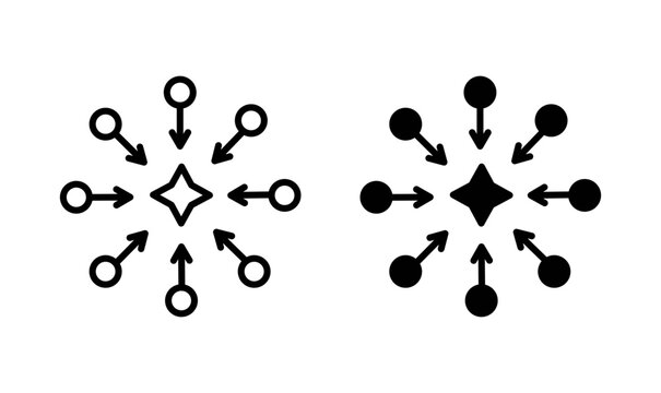 Centralized icon graphic vector. icon collection