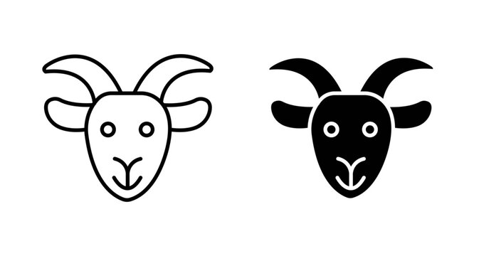 Goat icon graphic vector. icon collection