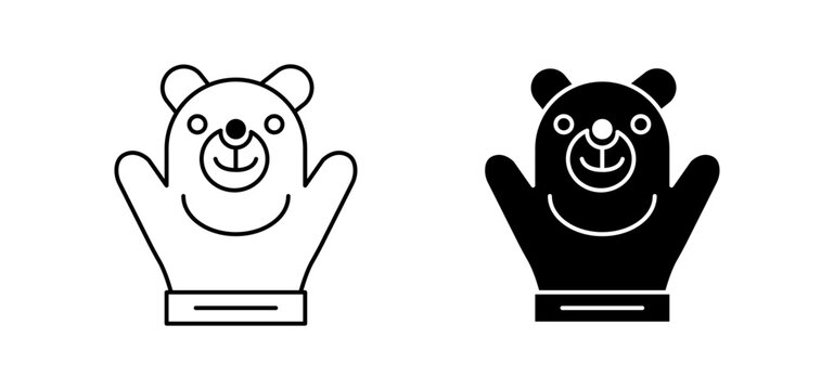 Hand puppet icon graphic vector. icon collection