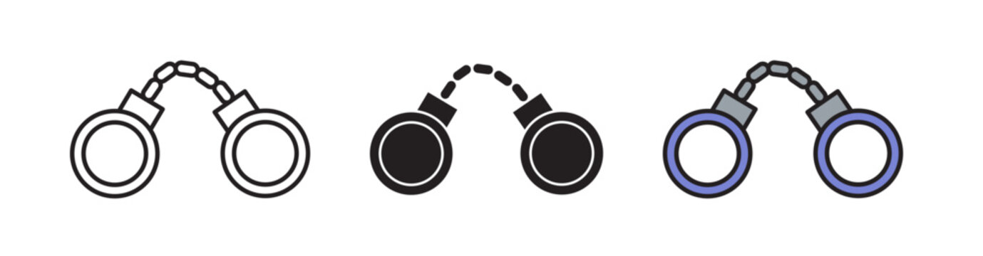 Handcuffs icon graphic vector. icon collection