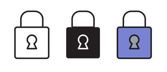 Lock icon graphic vector. icon collection © rea